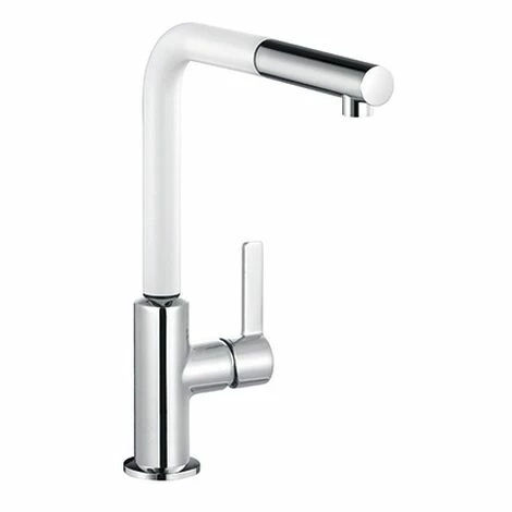 Kludi L-ine s Spültisch-Einhebelmischer seitl. Steue herausziehbarer Auslauf chrom/weiß matt, 408519375 Am billigsten ✔️ Kludi L-ine S Spültisch-Einhebelmischer Seitl. Steue Herausziehbarer Auslauf Chrom/weiß Matt, 408519375 ???? -KLUDI Shop 26557324 1