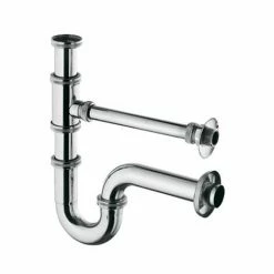 Besorgen ???? KLUDI Waschtisch U.Bidet-Sifon Röhren-Geruchvers Leckwasseranschluss Chrom, 1036105-00 ????