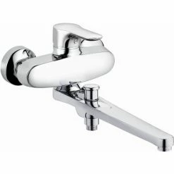 Bestes Angebot ⭐ Kludi Wannenfüll- Und Brause-Einhandmischer SPEZIAL OBJEKTA DN 15, Schwenkbarer Auslauf Chrom 324910575 ✔️