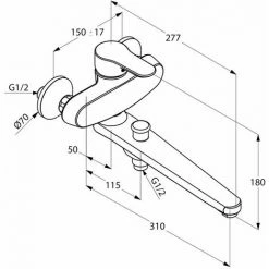 Bestes Angebot ⭐ Kludi Wannenfüll- Und Brause-Einhandmischer SPEZIAL OBJEKTA DN 15, Schwenkbarer Auslauf Chrom 324910575 ✔️ -KLUDI Shop 28804993 3
