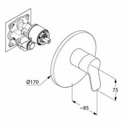 Besorgen ???? Kludi UP-Brause-Einhandmischer PURE&EASY Chrom 376550565 ???? -KLUDI Shop 32643227 3