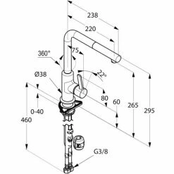 Neu ???? Kludi Spültisch-Einhandmischer S L-INE DN 15 Chrom 408510575 ???? -KLUDI Shop 34974055 4