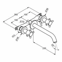 Billig ???? Kludi Waschtisch-Wandarmatur BOZZ DN 15, Unterputz Ausladung Wandauslauf 230 Mm Chrom 381460520 ???? -KLUDI Shop 37730336 5