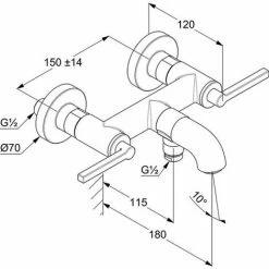 Angebote ???? KLUDI Wannenarmatur NOVA FONTE PURISTIC Mattschwarz 205403915 ❤️ -KLUDI Shop 39710865 3