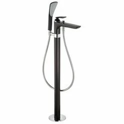 Bestes Angebot ❤️ KLUDI BALANCE Stand Wannenfüll- UndBrause-Einhandmischer Schwarzmatt/chrom, 525908775 ????