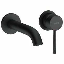 Blitzangebot ???? KLUDI BOZZ WT-2LOCH-WAND-EHMAusladung 180 MM Schwarzmatt, 382443976 ????