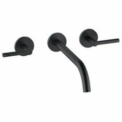 Blitzangebot ⌛ KLUDI NOVA FONTE 3-Loch-WaschtischPURISTIC UP-Wandmontage 240 Mm Mattschwa, 201463915 ????