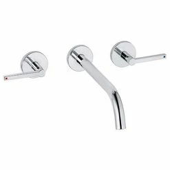 Rabatt ⭐ KLUDI NOVA FONTE 3-Loch-WaschtischPURISTIC UP-Wandmontage 240 Mm Chrom, 201460515 ????