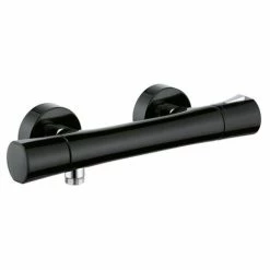 Am billigsten ⭐ KLUDI Brausethermostat Abgang 1/2 Zoll, Verchromt / Schwarz, 351008638 ⌛