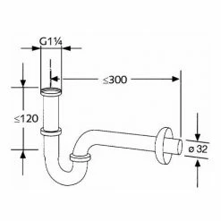 Bestpreis ???? KLUDI Bad Sifone 1026505-00 Rohr-Siphon G 1 1/4 Ideal Chrom ???? -KLUDI Shop 56372877 3