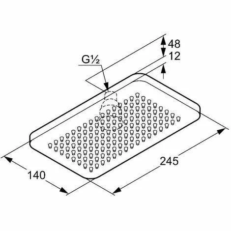 Bester Verkauf ???? KLUDI A-QA Tellerkopfbrause Eckig 140 X 245 Mm Chrom 4940205-00 ???? 2 Bester Verkauf ???? KLUDI A-QA Tellerkopfbrause Eckig 140 X 245 Mm Chrom 4940205-00 ???? – Bild 2
